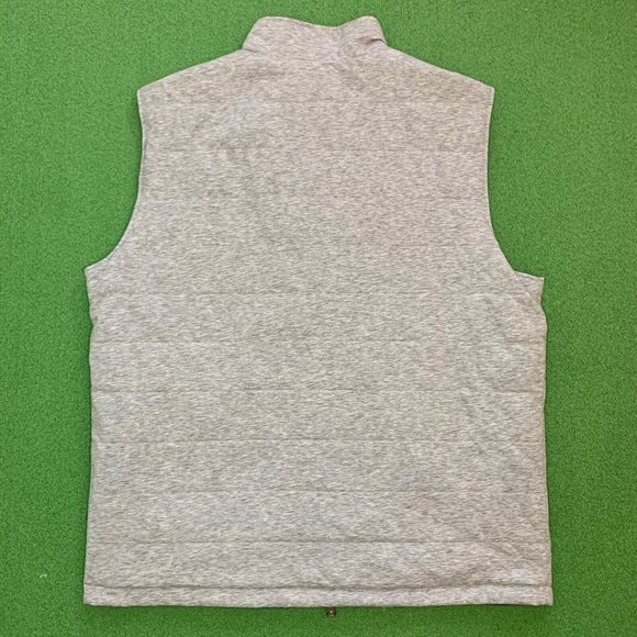 Peter Millar Crown Reversible Soft Golf Vest 2-Way Full Zip Gray Blue Size Large - Picture 5 of 8